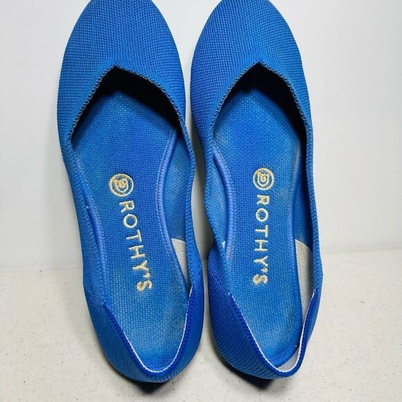 Rothy's The Flat Black Round Toe Shoes US WOMEN 7.5 EU Ballet Flat Slip On - Picture 6 of 7